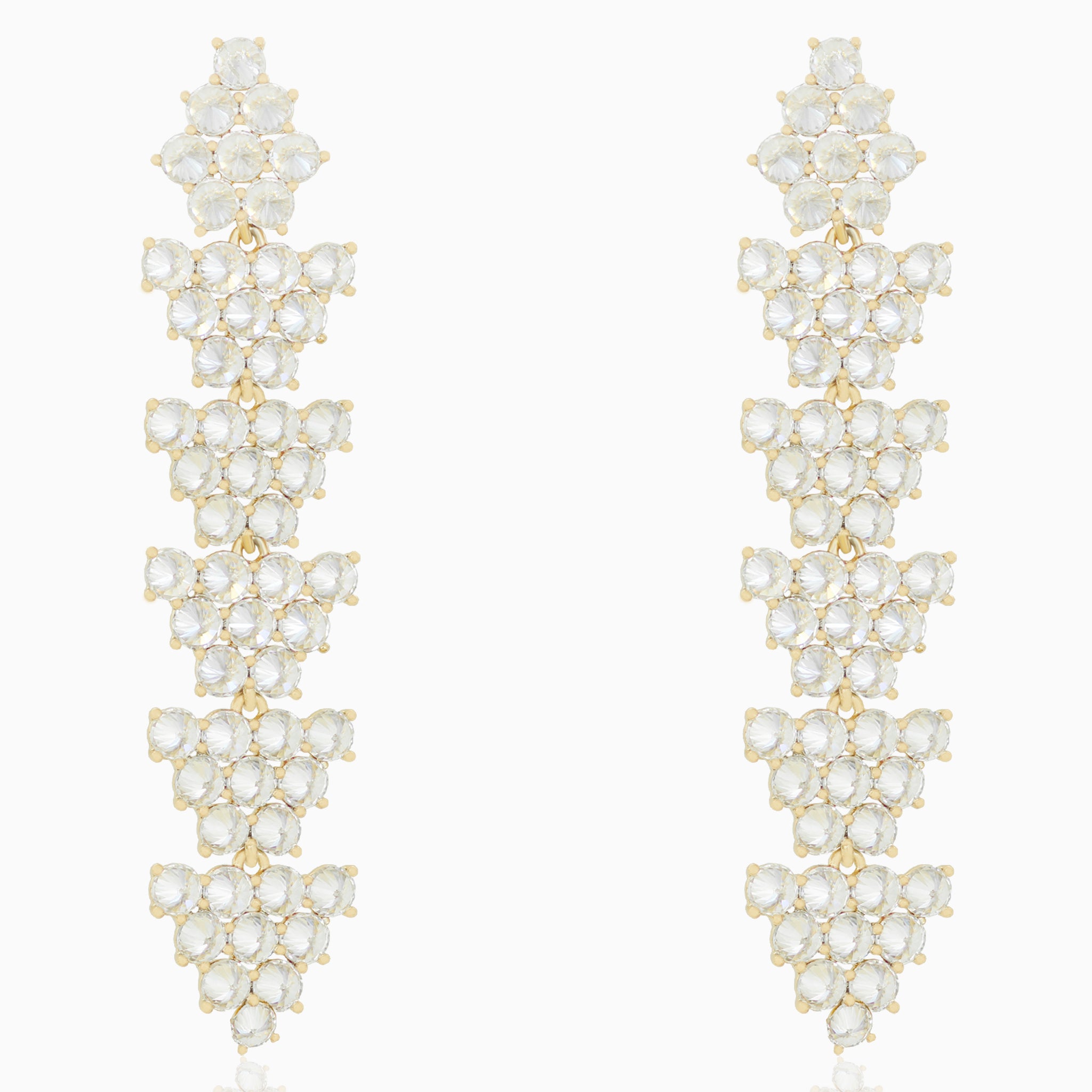 Mixed Cluster Drop Earring
