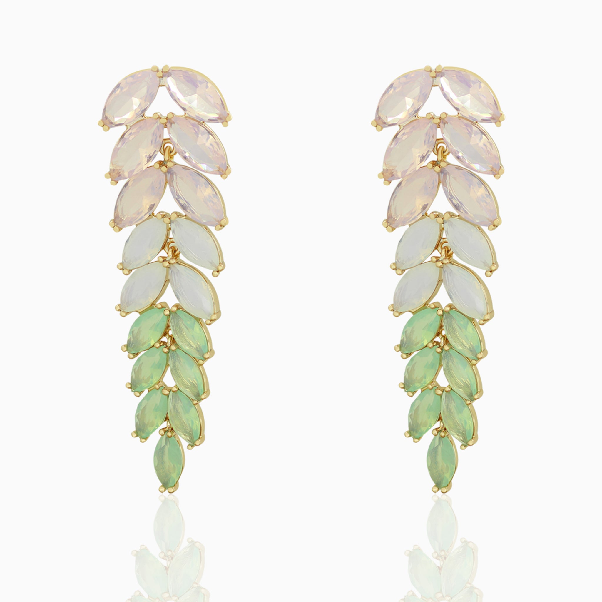 Tricolor Leaf Earring